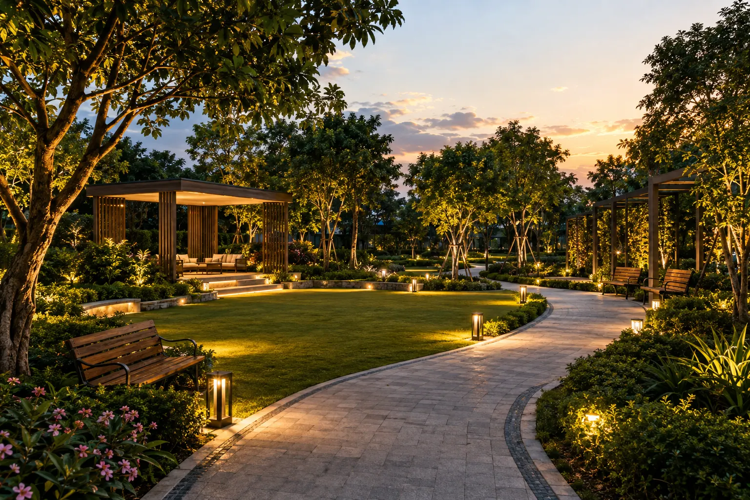 Landscaped park