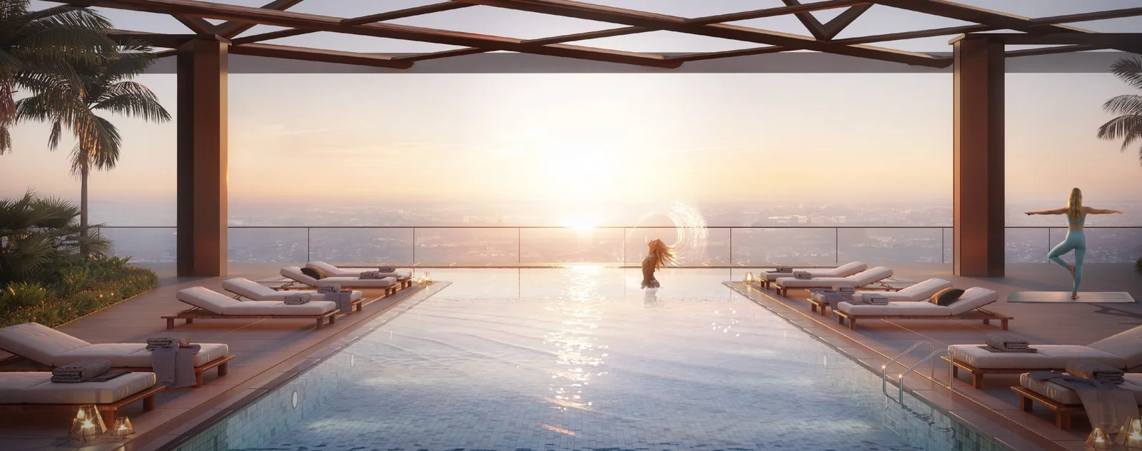 Swimming pool deck